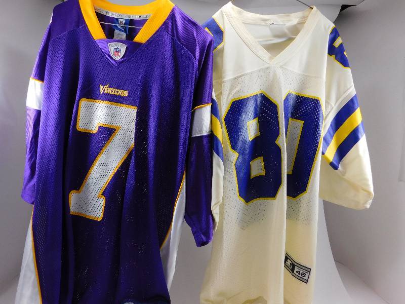 Lot of 2 MN Vikings Football Jerseys - Size 2XL & 46