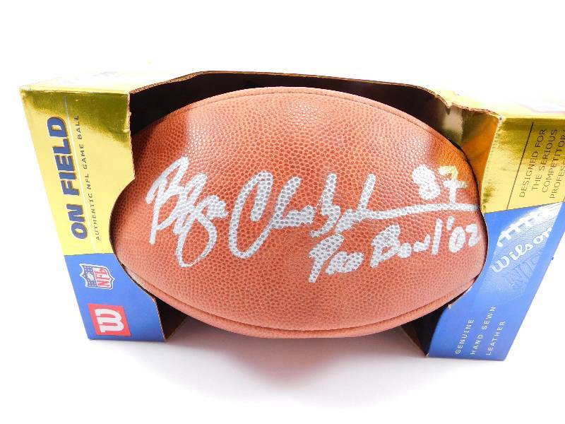 Autographed Football #87 Byron Chamberlain Pro Bowl 02