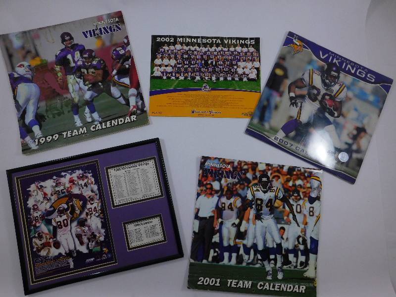 Minnesota Vikings 1998, 99, 01, 02, 07 Calendars