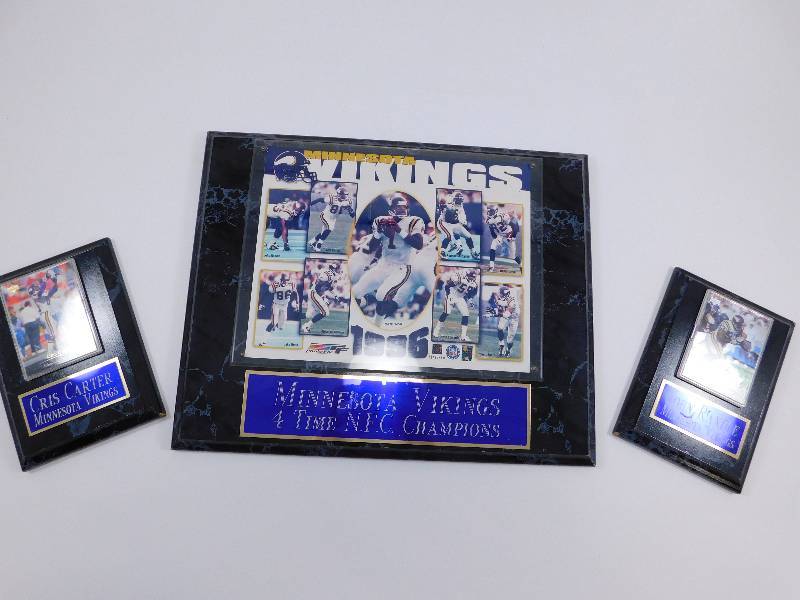 Minnesota Vikings Plaques - Randle, Carter, and the 1996 4-Time NFC Champions