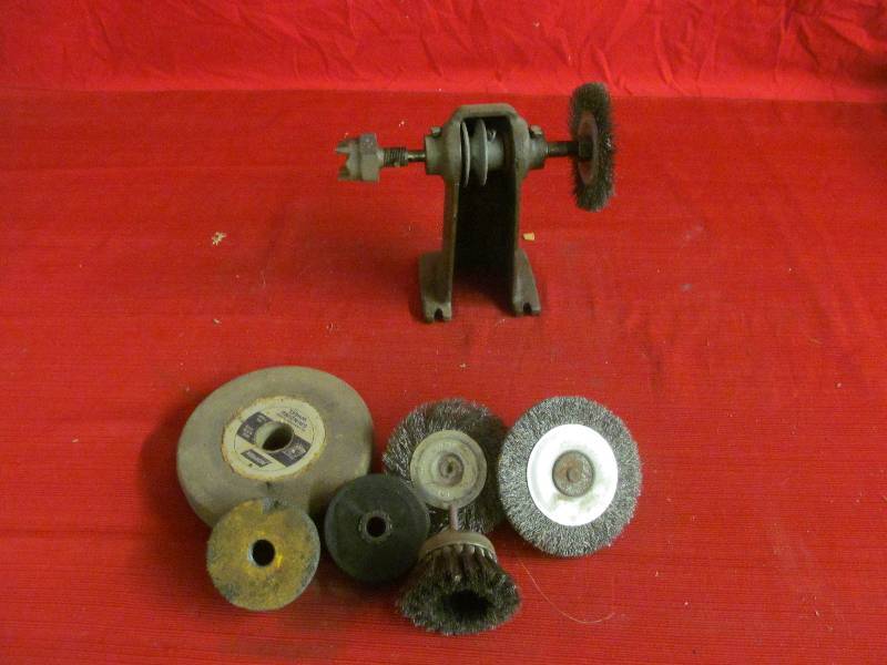 lot 256 image: vintage counter top grinder buffer