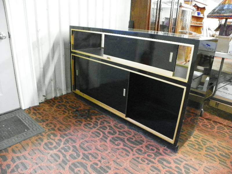 Black Display Case With Interior Lights