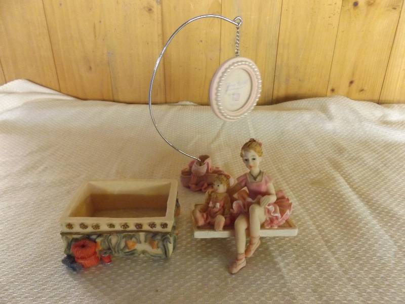 Ballerina Trinket Box And Picture Frame