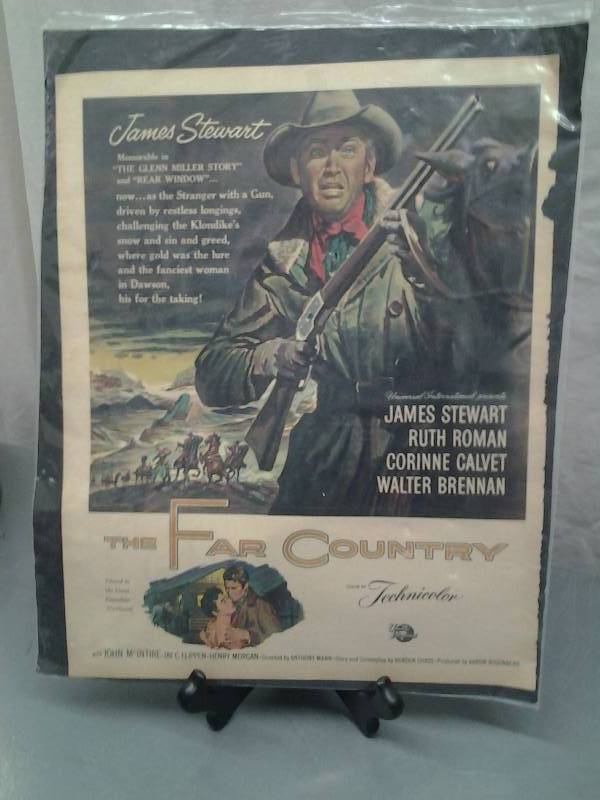 lot 3 image: Vintage James Stewart The Far Country Movie Ad