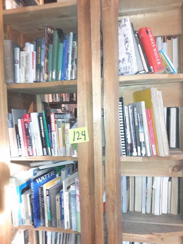 lot 124 image: Books on the book shelf as pictured