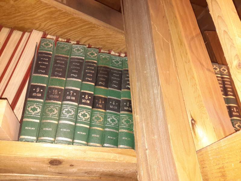 lot 134 image: Books on the book shelf as pictured
