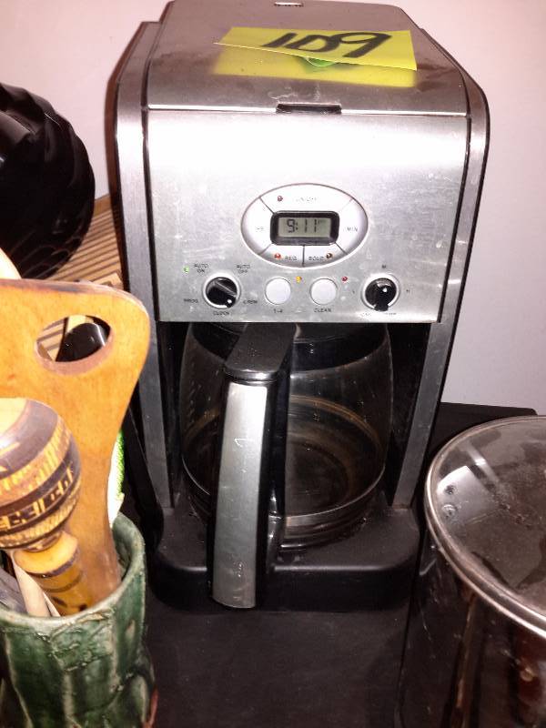 lot 109 image: Cuisinart Coffee maker and other Coffee pots and kitchen items as pictured