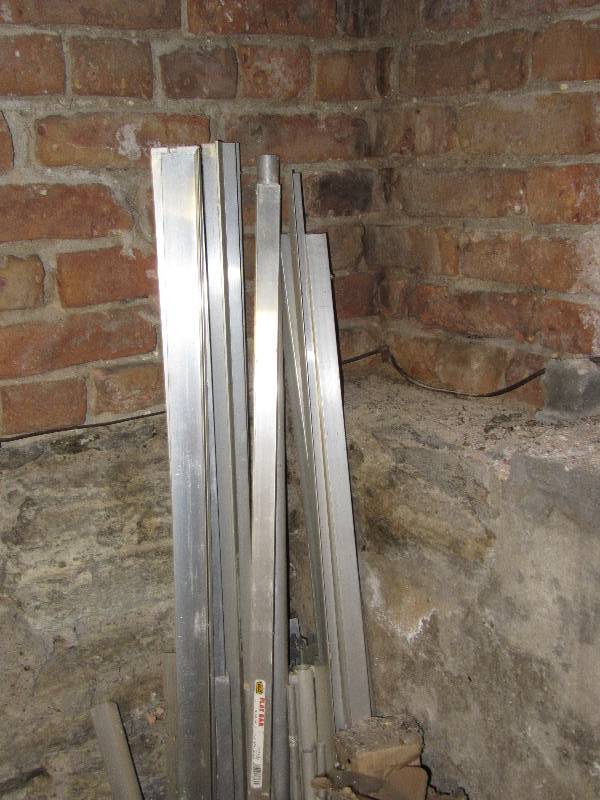 lot 167A image: Misc. Aluminum Framework, Menards Cement form, Full boxes of window frames