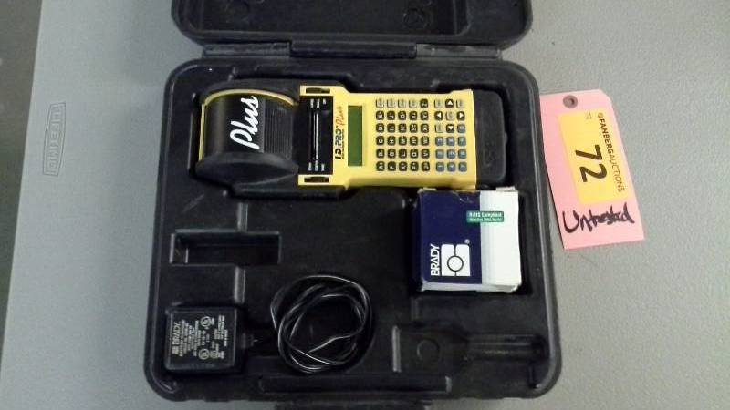 lot 72 image: Brady I.D. Pro Plus Labeler