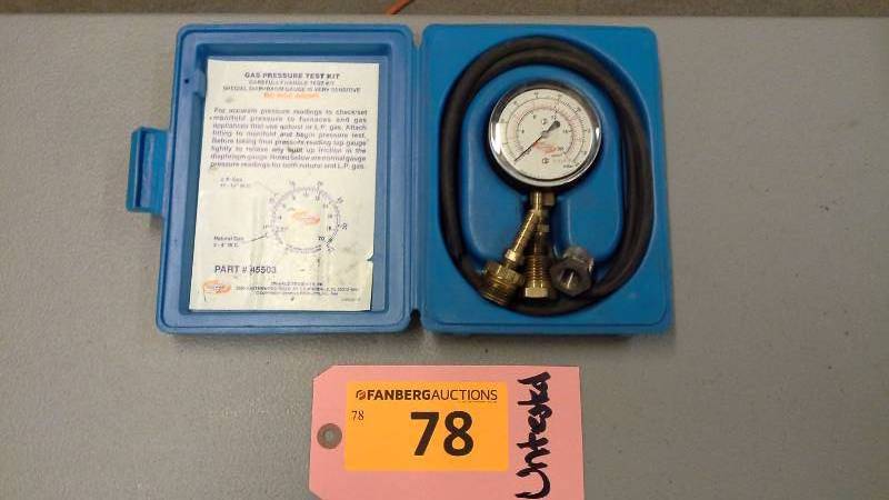 lot 78 image: Uniweld Gas Pressure Test Kit