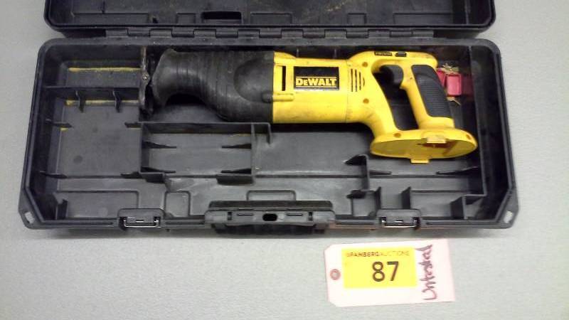 lot 87 image: DeWalt DW 938 Variable Speed Reciprocating Saw