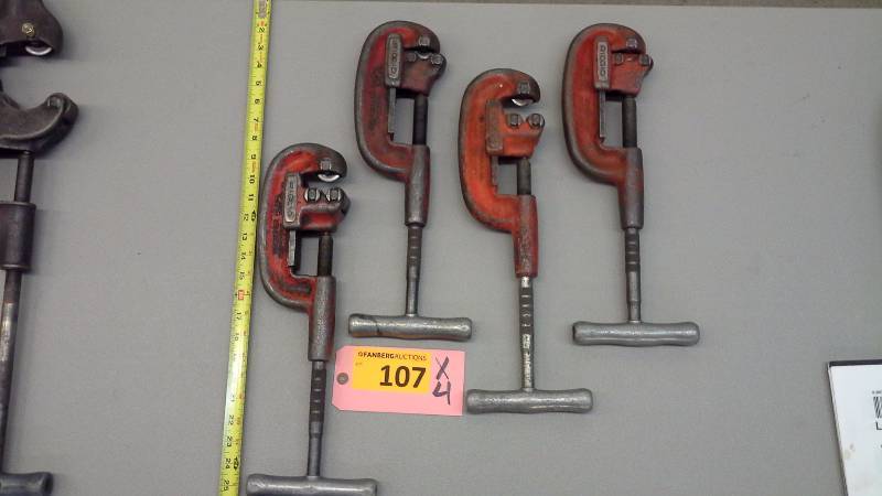 lot 107 image: (4) Rigid Pipe Cutters