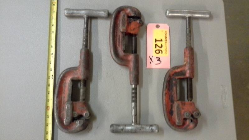 lot 126 image: (3) Rigid Pipe Cutters
