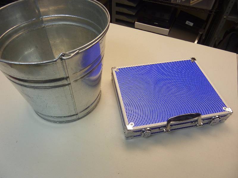 lot 437 image: Metal Pail and Case