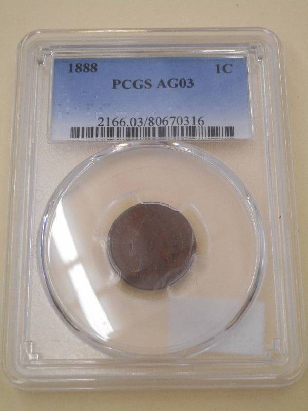 1888 Indian Head Cent - PCGS - AG03...