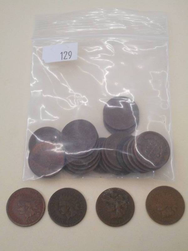 1880s Indian Head Cents - Qty. 25 ...