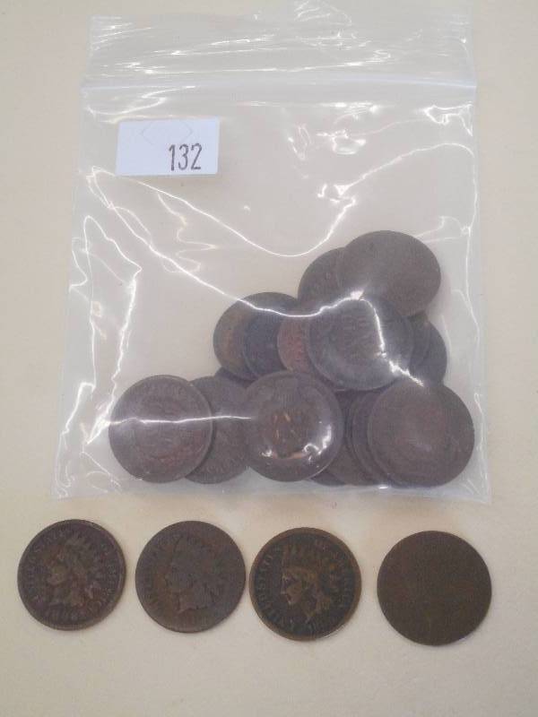 1880s Indian Head Cents - Qty. 25 ...