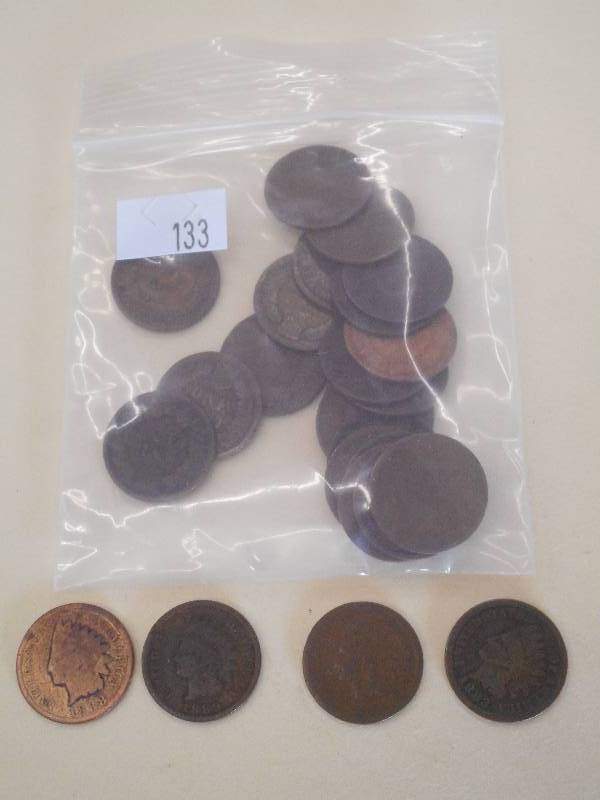 1880s Indian Head Cents - Qty. 25 ...