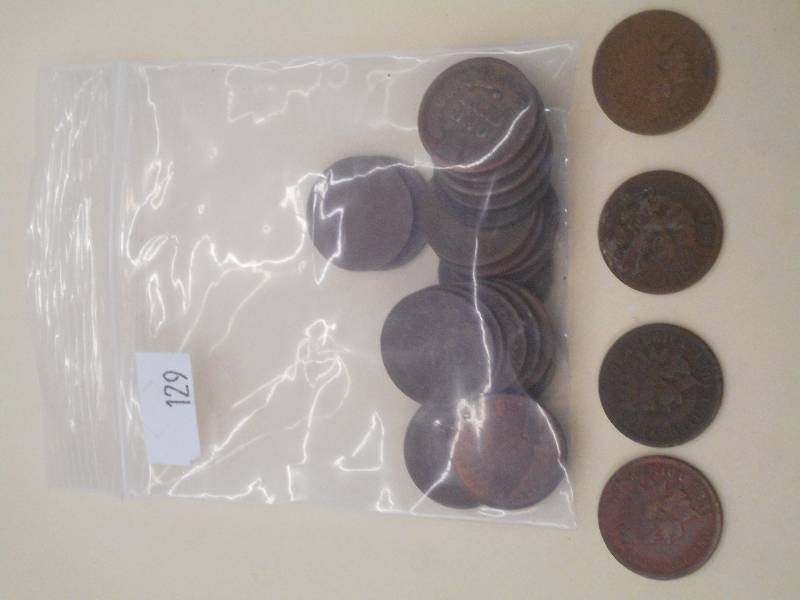 1880s Indian Head Cents - Qty. 25 ...