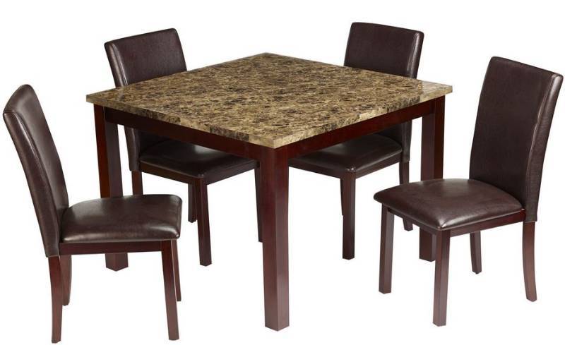 lot 31 image: alcove 5-Pc. Marble-Look Dining Set