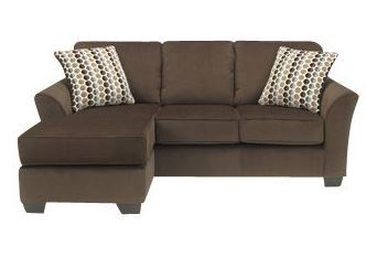 lot 32 image: Ashley Sofa with Chaise - Brown