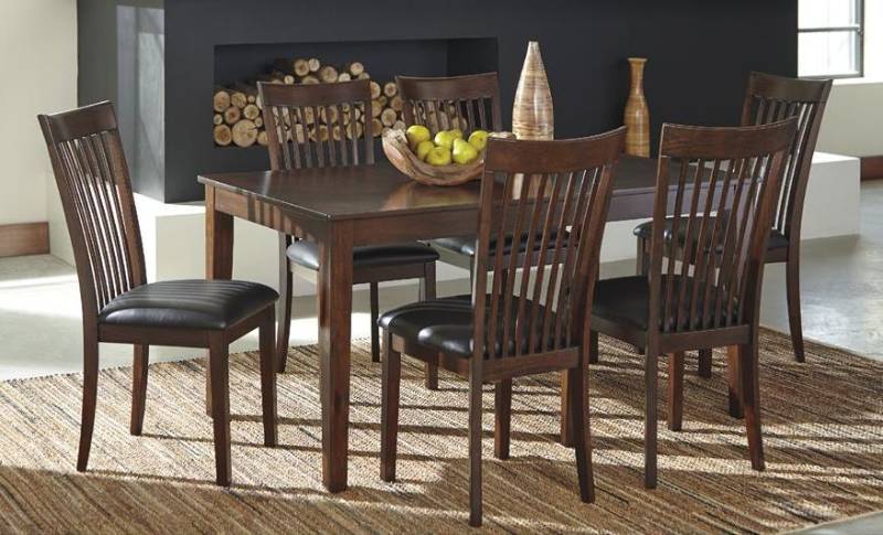 lot 55 image: Signature Design by Ashley Dining Room Table Set
