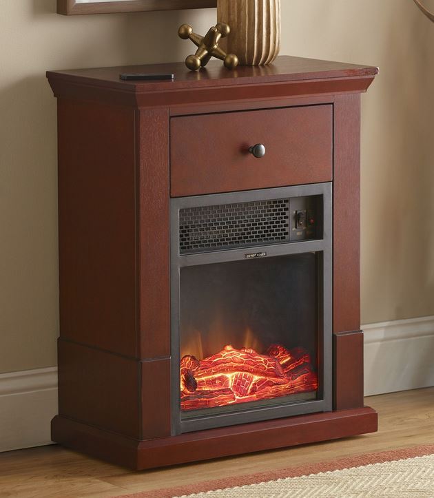 lot 72 image: McLeland Design Easton Compact Electric Fireplace Heater