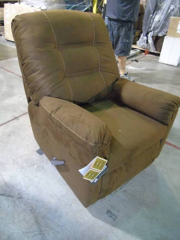 lot 45 image: Signature Design by Ashley Durapella Microfiber Recliner - Caf Color