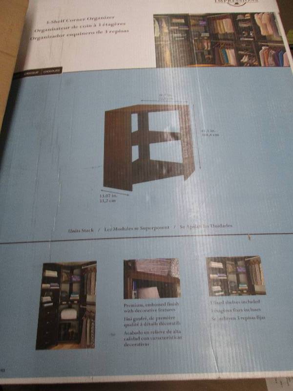 closetmaid 3 shelf corner organizer...