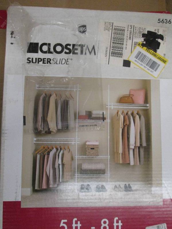 closetmaid superslide 5ft to 8ft op...