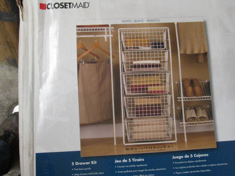 closetmaid wire 5 drawer kit white ...