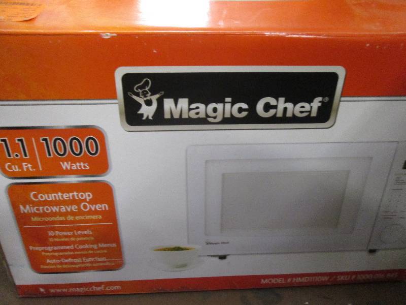 magic chef 1000 watt microwave test...
