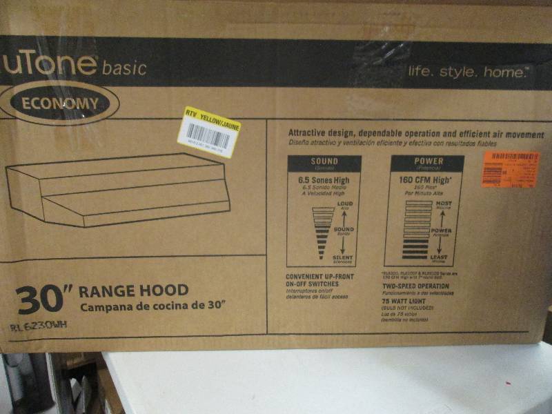 nutone 30 range hood open box smal...