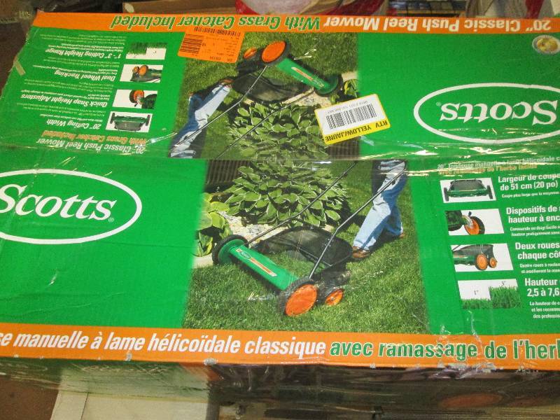 scotts 20 reel push mower with gra...