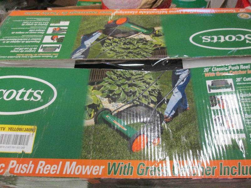 scotts 20 reel push mower with gra...