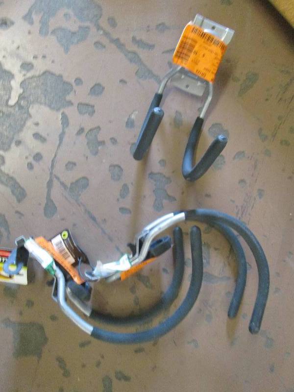 box of mop heads, hanging brackets ...
