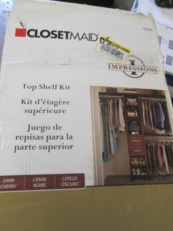 2 closetmaid top shelf kits 47.72 ...
