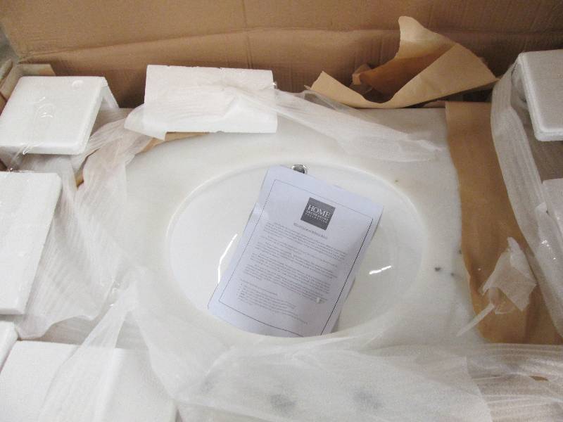 35x38 vanity marble top is cracke...