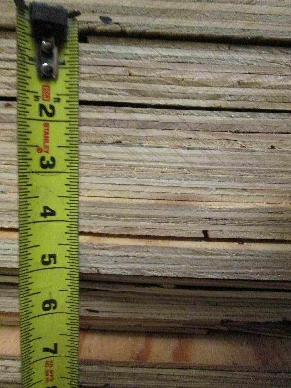 6 inches of assorted plywood thickn...