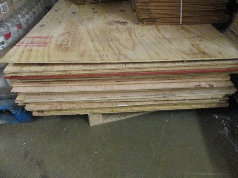 6 of plywood 4 foot x 8 foot sheet...