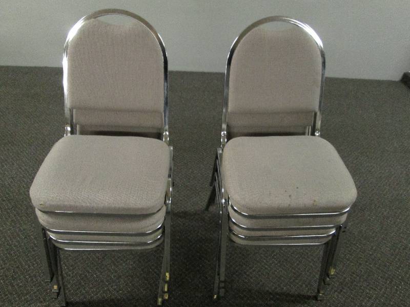 lot 116 image: Gray & Chrome Restaurant  Bar Chairs
