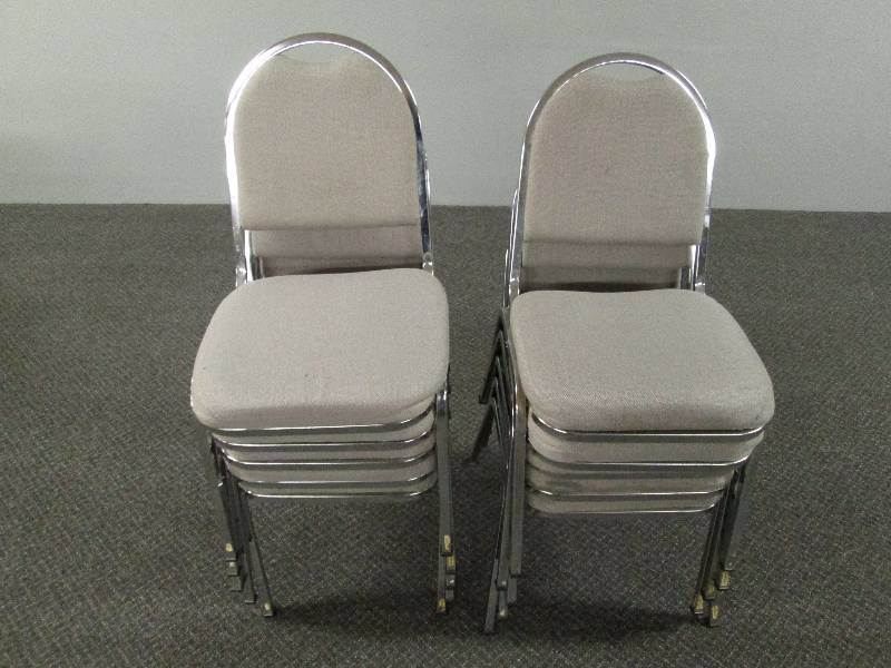 lot 117 image: Gray & Chrome Restaurant  Bar Chairs