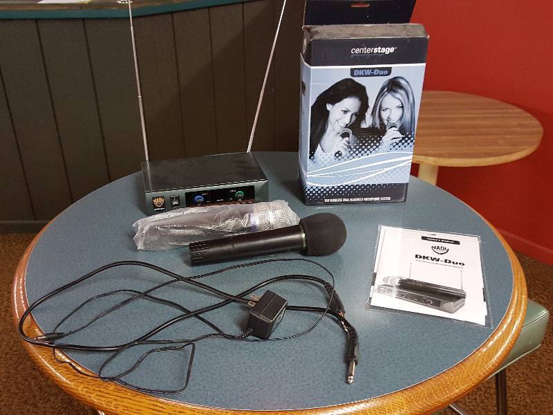 lot 34 image: Wireless NadyDKW-Duo Dual Channel VHF Handheld Microphone System