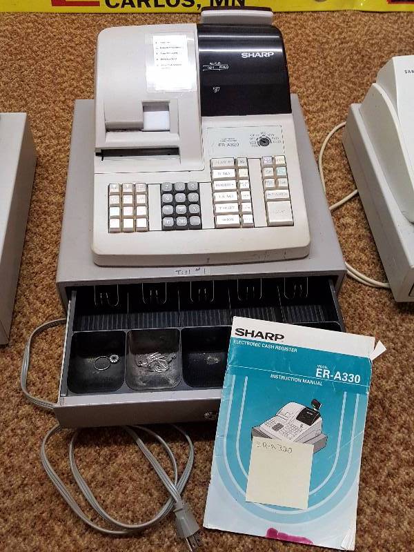 lot 177 image: Sharp ER A330 Cash Register