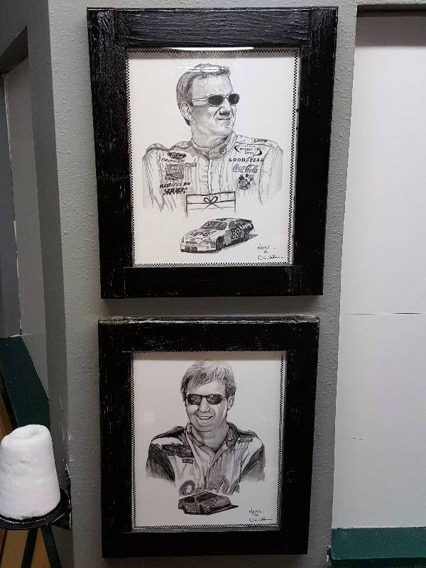 lot 198 image: Dale Adkins Signed Race Prints - Framed