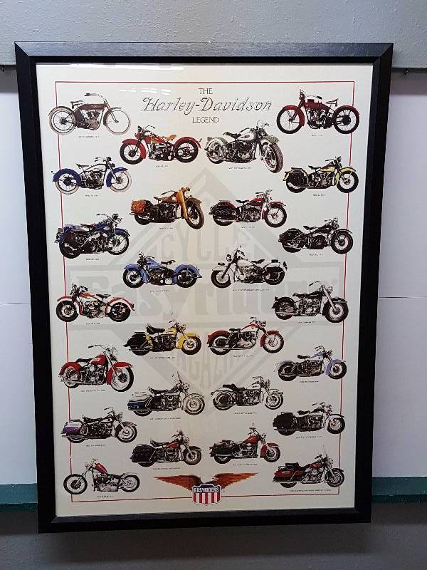 lot 201 image: The Harley Davidson Legend Framed Print