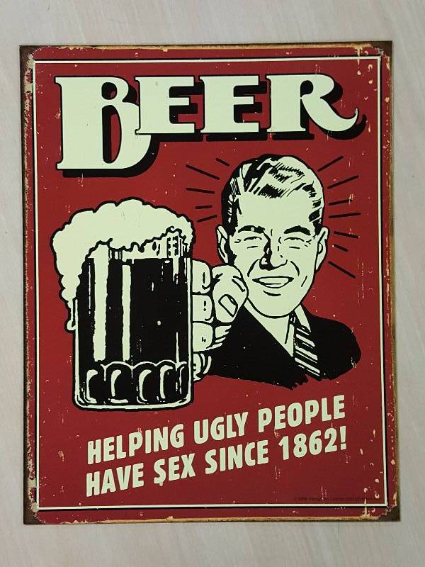 lot 209 image: Metal Beer Sign