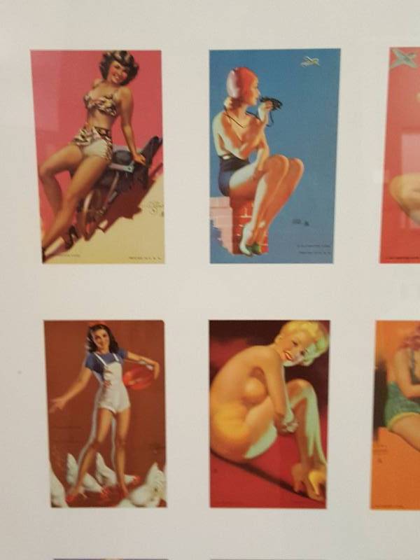 lot 271 image: Framed Pin-up Picture
