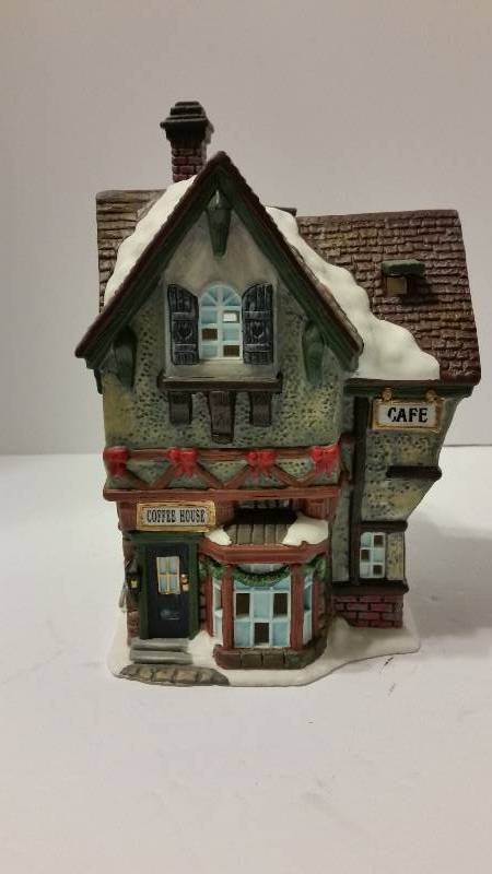 lot 24 image: Studio Nova Christmas Village Lighted Limited Edition Series Coffee House Piece