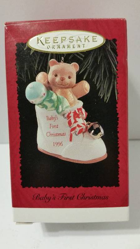 lot 37 image: Hallmark Keepsake Ornament - Babys First Christmas 1996 Edition In Original Box